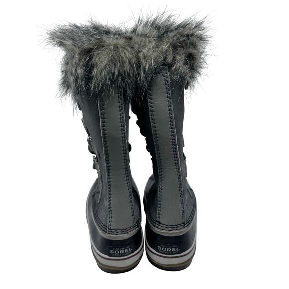Sorel Joan of Arctic Winter Boots Grey Faux Fur Waterproof Snow Boots Size 7 - Picture 4 of 9
